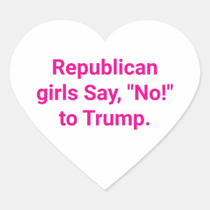 Republikeinse meisjes verwerpen Trump Hankamer Art Hart Sticker