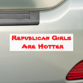 republikeinse meisjes zijn hotter bumpersticker (Op auto)