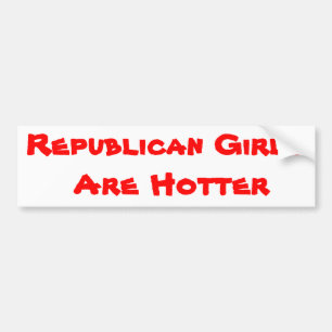 republikeinse meisjes zijn hotter bumpersticker