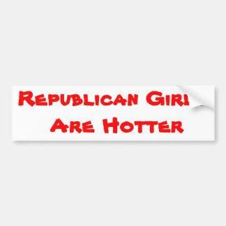 republikeinse meisjes zijn hotter bumpersticker