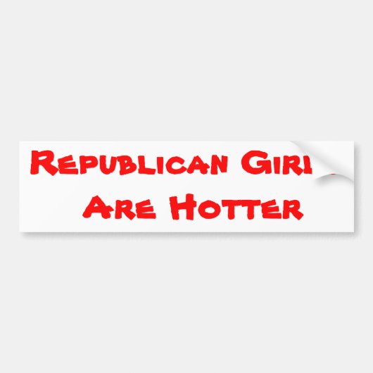 republikeinse meisjes zijn hotter bumpersticker (Voorkant)