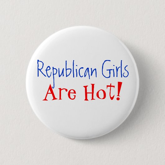 Republikeinse meisjes, zijn warm! ronde button 5,7 cm (Voorkant)