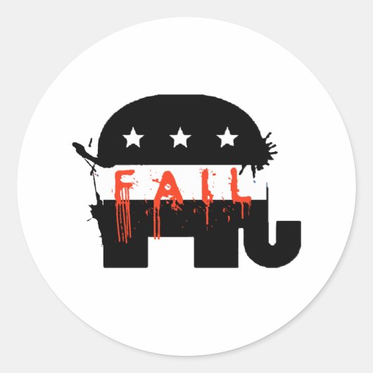 Republikeinse Misser 1 Ronde Sticker (Voorkant)
