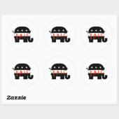 Republikeinse Misser 1 Ronde Sticker (Vel)