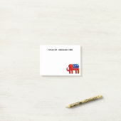 Republikeinse Olifant Aangepaste Naam of Bericht Post-it® Notes (Op bureau)