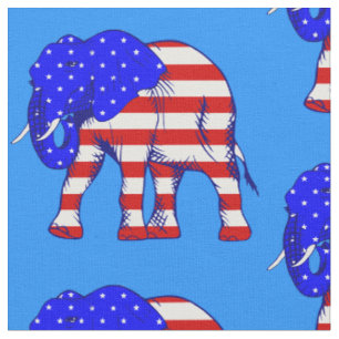 republikeinse olifant amerikaanse vlag patriottisc stof