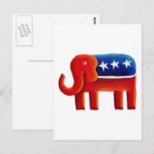 Republikeinse Olifant Briefkaart (Voorkant / Achterkant)