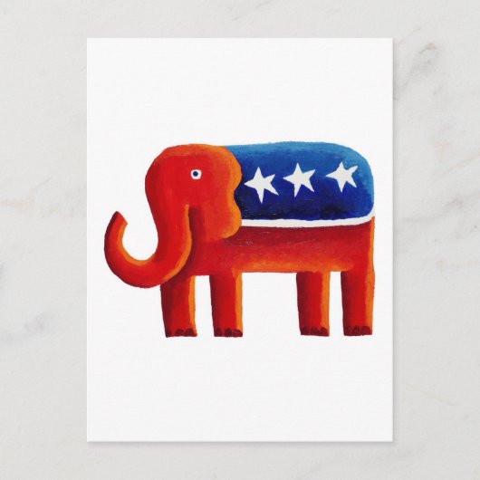 Republikeinse Olifant Briefkaart (Voorkant)