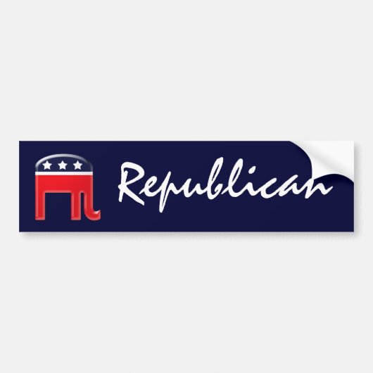 Republikeinse olifant bumpersticker (Voorkant)