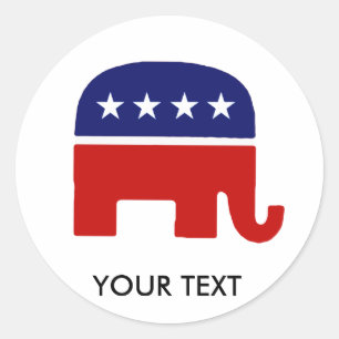 Republikeinse olifant/GP-olifant Ronde Sticker