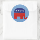 Republikeinse olifant/GP-olifant Ronde Sticker (Tas)