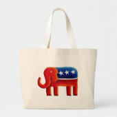 Republikeinse Olifant Grote Tote Bag (Voorkant)