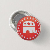 Republikeinse Olifant Knop Ronde Button 3,2 Cm (Voorkant /achterkant)