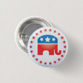 Republikeinse Olifant Knop Ronde Button 3,2 Cm (Voorkant /achterkant)