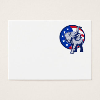 Republikeinse Olifant Mascotte VS Vlag Visitekaartjes