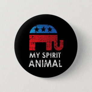 Republikeinse Olifant  Ronde Button 5,7 Cm