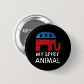 Republikeinse Olifant Ronde Button 5,7 Cm (Voorkant /achterkant)