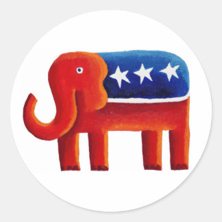 Republikeinse Olifant Ronde Sticker