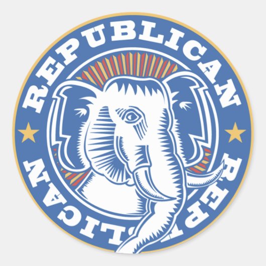 Republikeinse Olifant Stickers (Voorkant)