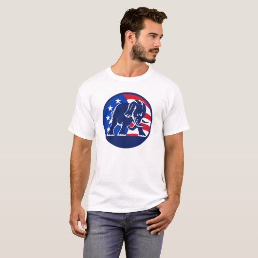 Republikeinse olifantenvlag t-shirt (Voorkant volledig)