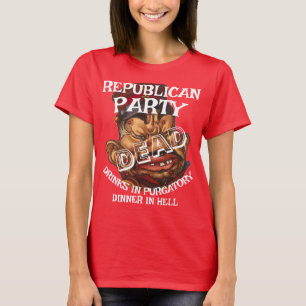 REpublikeinse PARTIJ DOOD LF VG HG OVERLIJDEN FUNE T-shirt