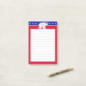 Republikeinse partij Elephant die is bedoeld om ee Post-it® Notes (Op bureau)