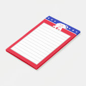 Republikeinse partij Elephant die is bedoeld om ee Post-it® Notes (Schuin)