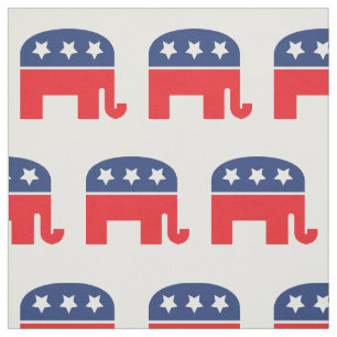 Republikeinse Partij Elephant Rood, wit en blauw Stof
