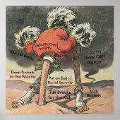 Republikeinse Partij met de kop in het zand Poster (Voorkant)