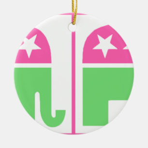 republikeinse partij olifant grens keramisch ornament