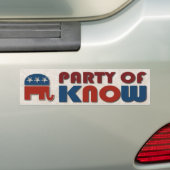 Republikeinse Partij van de Know Funny GOP Politie Bumpersticker (Op auto)