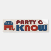 Republikeinse Partij van de Know Funny GOP Politie Bumpersticker (Voorkant)