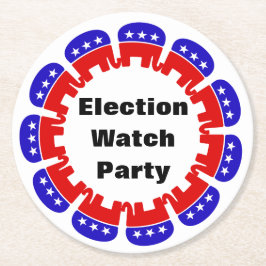 Republikeinse Partij van de Volkspartij Ronde Kartonnen Onderzetter