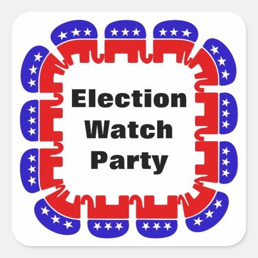 Republikeinse Partij van de Volkspartij Vierkante Sticker (Voorkant)