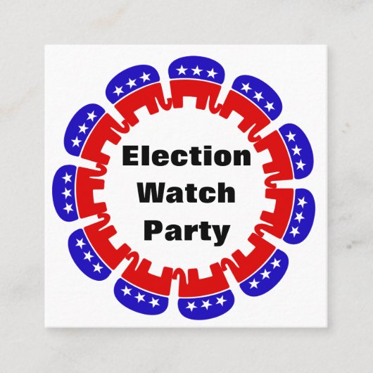 Republikeinse Partij van de Volkspartij Vierkante Visitekaartje (Voorkant)