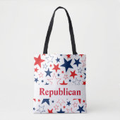 Republikeinse Patriottische Sterren Canvas tas (Voorkant)