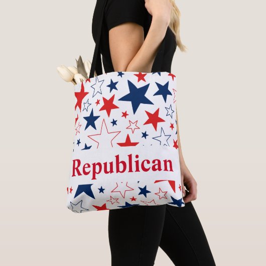 Republikeinse Patriottische Sterren Canvas tas (Dichtbij)