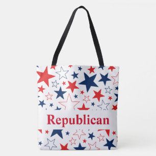 Republikeinse Patriottische Sterren Canvas tas