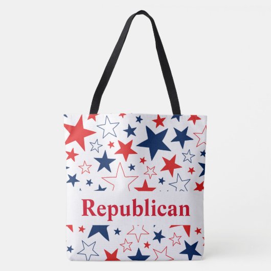 Republikeinse Patriottische Sterren Canvas tas (Voorkant)