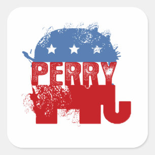 REPUBLIKEINSE PERRY VIERKANTE STICKER