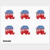 REPUBLIKEINSE PERRY VIERKANTE STICKER (Vel)