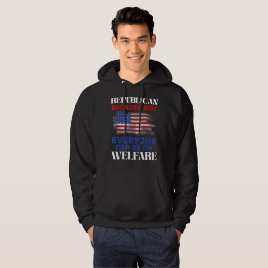 Republikeinse Politiek Conservatieve Amerikaanse v Hoodie (Voorkant volledig)
