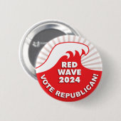 Republikeinse Rode Golf 2024 - Tsunami Ronde Button 5,7 Cm (Voorkant /achterkant)