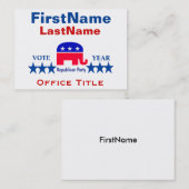 Republikeinse Sjablonen Visitekaartje (Voorkant / Achterkant)