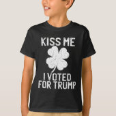 Republikeinse St Patricks Day Shirt Kiss Me I Vote (Voorkant)