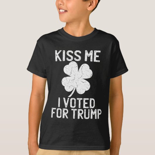 Republikeinse St Patricks Day Shirt Kiss Me I Vote (Voorkant)