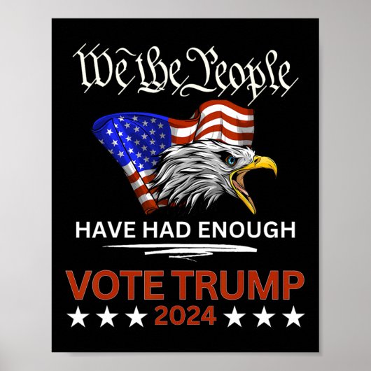 Republikeinse stem Trump 2024 We the People hebben Poster (Voorkant)