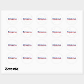 Republikeinse sterren en strepen Logo Ronde Sticker (Vel)