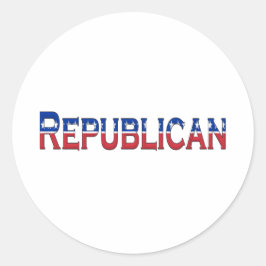 Republikeinse sterren en strepen Logo Ronde Sticker