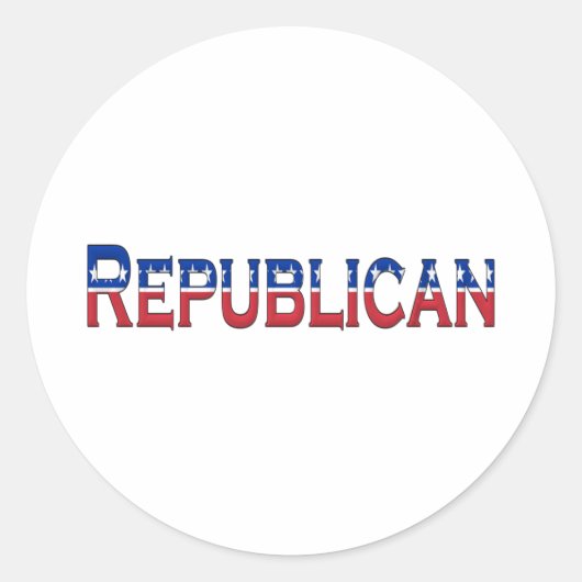 Republikeinse sterren en strepen Logo Ronde Sticker (Voorkant)